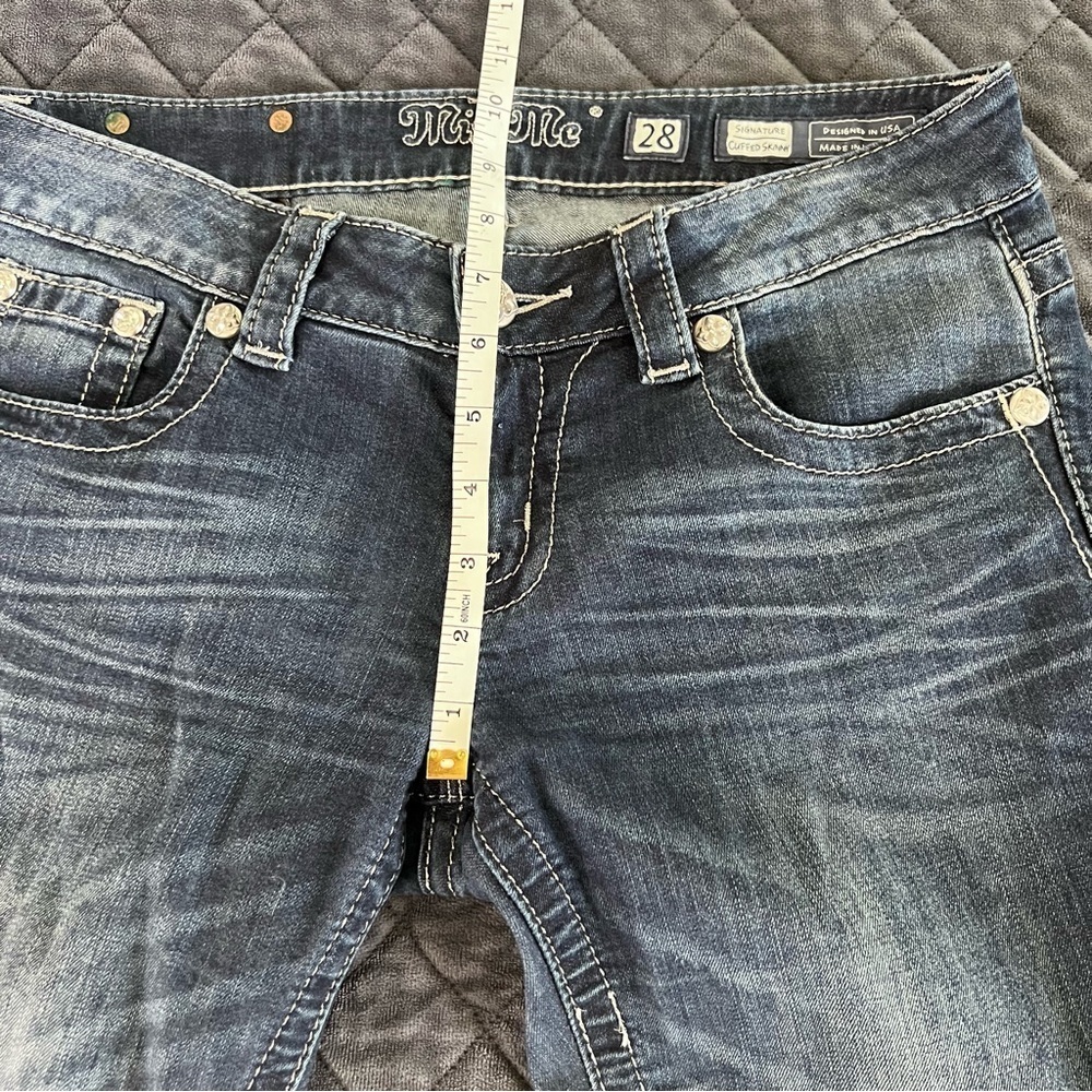 Miss me Skinny Jeans Women size 28 Cuffed Western 30” L CL - Picture 7 of 8